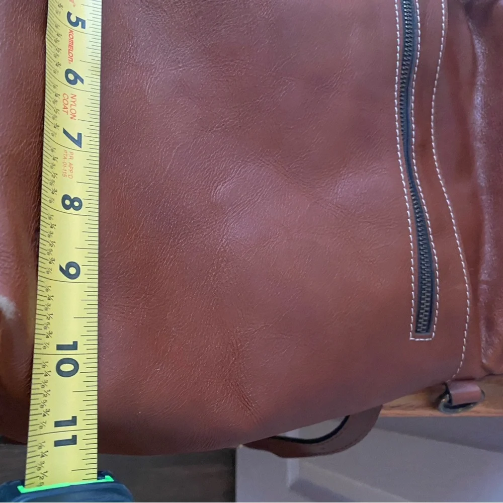 Patricia Nash Chestnut Brown Leather Backpack